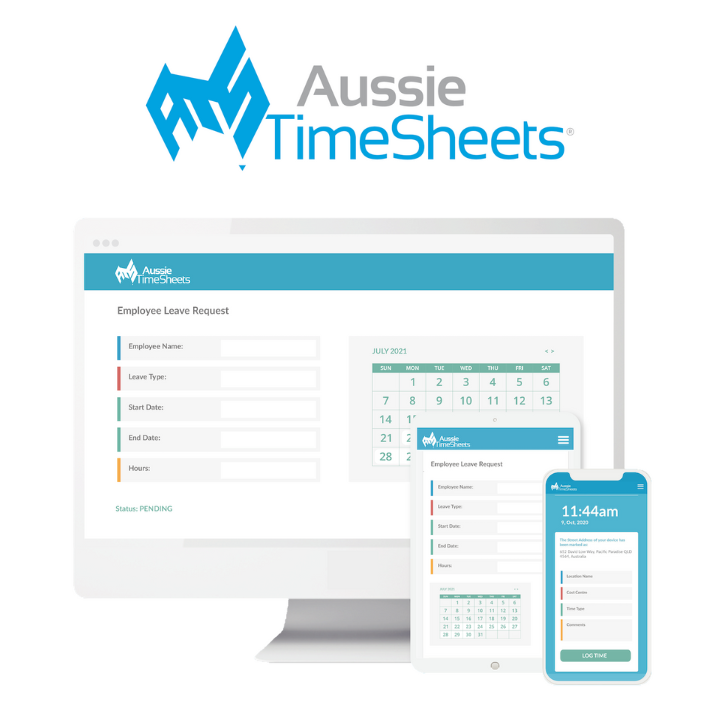screenshot of Aussie Time Sheets Workforce TNA